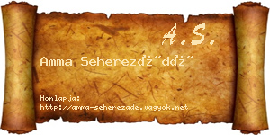 Amma Seherezádé névjegykártya